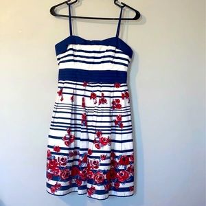 Navy Striped, Rose dress